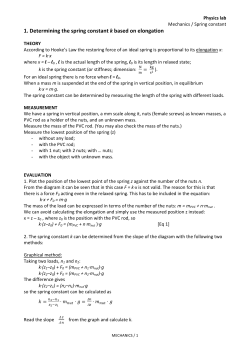 Mechanics / Spring constant