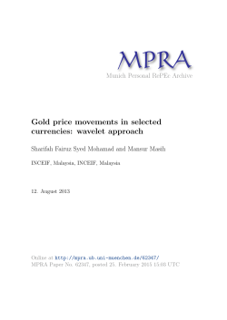 Gold price movements in selected currencies: wavelet approach