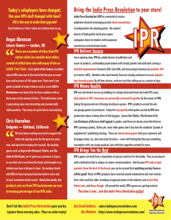 Bring the Indie Press Revolution to your store!