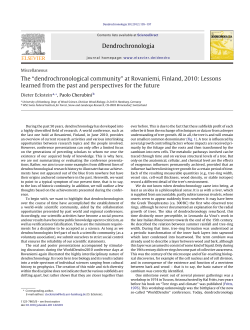 Lessons learned from the past and perspectives for