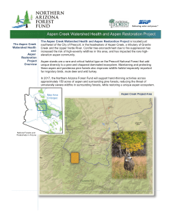 Aspen Creek Watershed Health and Aspen Restoration Project