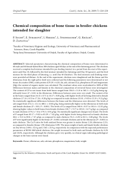 Chemical composition of bone tissue in broiler chickens intended for