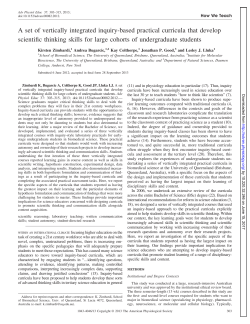 A set of vertically integrated inquiry