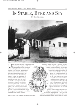 in stable, byre and sty - Poyntzpass and District Local History Society