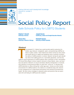 Safe Schools Policy for LGBTQ Students