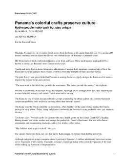 Panama`s colorful crafts preserve culture