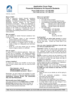 FANS program - Chesterfield Inlet