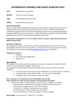 intermediate aerobics and dance (funk/hip hop)