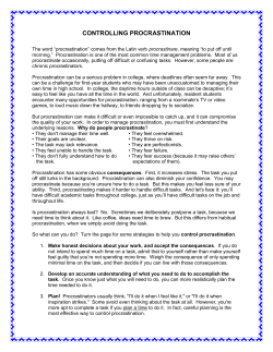 controlling procrastination