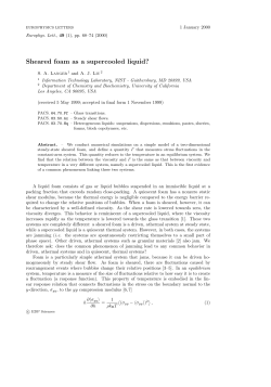 Sheared foam as a supercooled liquid?