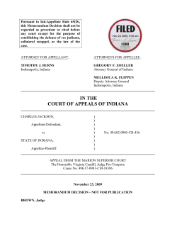 Charles Jackson v. State of Indiana