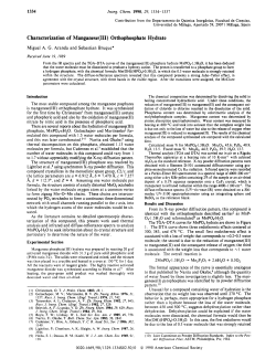 Characterization of manganese (III) orthophosphate hydrate