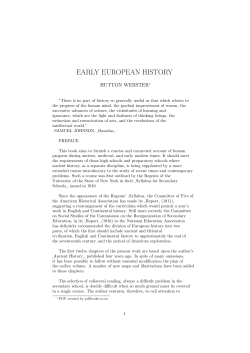 early european history