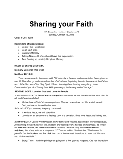 Sharing your Faith - Guam Christian Church