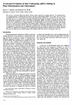 Accelerated Evolution of Sites Undergoing mRNA