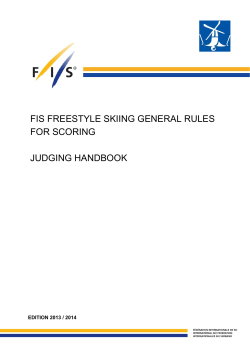 fis freestyle skiing general rules for scoring judging handbook - FIS-Ski