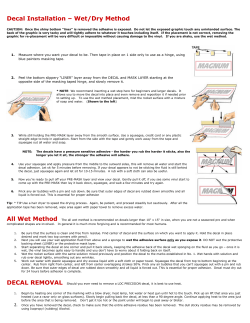 Decal Installation – Wet/Dry Method