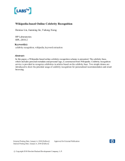 Wikipedia-based Online Celebrity Recognition