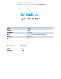 EM Radiation - SAVE MY EXAMS!