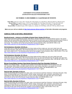 october 15-december 31 calendar of events
