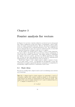 Fourier analysis for vectors