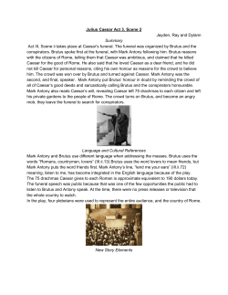 Julius Caesar Act 3, Scene 2 Jayden, Ray and