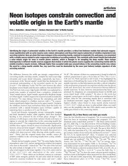 Neon isotopes constrain convection and volatile origin in the Earth`s