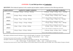 ANSWERS: Crystal Ball questions on Combustion