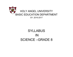 science 8 - Holy Angel University