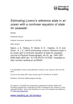 Estimating Lorenz`s Reference State in an Ocean with a Nonlinear
