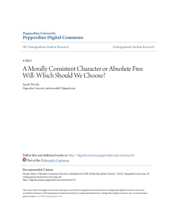 A Morally Consistent Character or Absolute Free Will