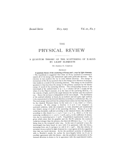 A Quantum Theory of the Scattering of X-rays by Light Elements