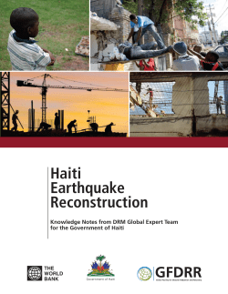 Haiti Earthquake Reconstruction