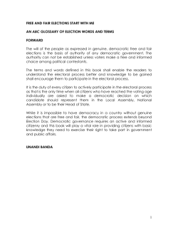 Glossary of Terms - Malawi electoral commission