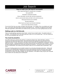 Job Search - University of Montana