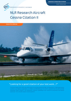 NLR Research Aircraft Cessna Citation II
