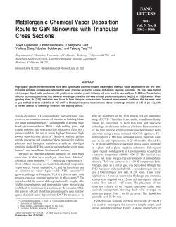 Metalorganic Chemical Vapor Deposition Route to GaN Nanowires