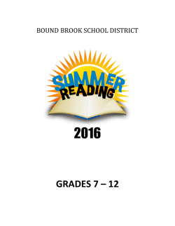 Bound Brook School District Grades 7 - 12