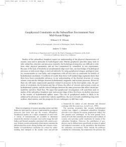 Geophysical Constraints on the Subseafloor Environment Near Mid