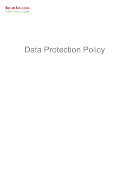 Data Protection Policy - Login in to My apetito