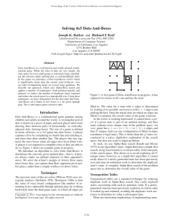 Solving 4x5 Dots-And-Boxes - Association for the Advancement of