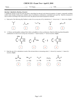 CHEM 232 &bull; Exam Two &bull; April 5, 2010