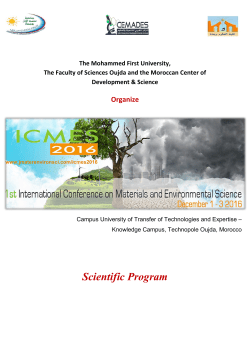 Final Program NEW - Journal of Materials and Environmental Science