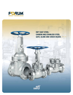 dsi&reg; cast steel carbon and stainless steel gate