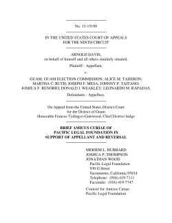 No. 13-15199 IN THE UNITED STATES COURT OF APPEALS FOR