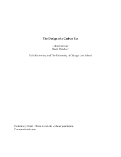The Design of a Carbon Tax - The Center for Business and Public