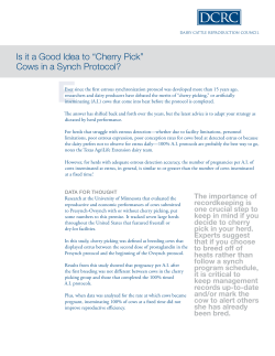 Is it a Good Idea to &ldquo;Cherry Pick&rdquo; Cows in a Synch