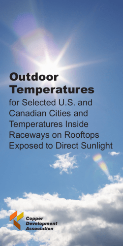 Outdoor Temperatures - Copper Development Association Inc.