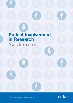 Patient Involvement in Research - A way to success