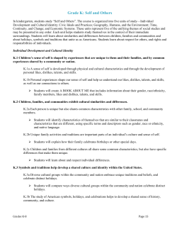 Grade K Social Studies Guide